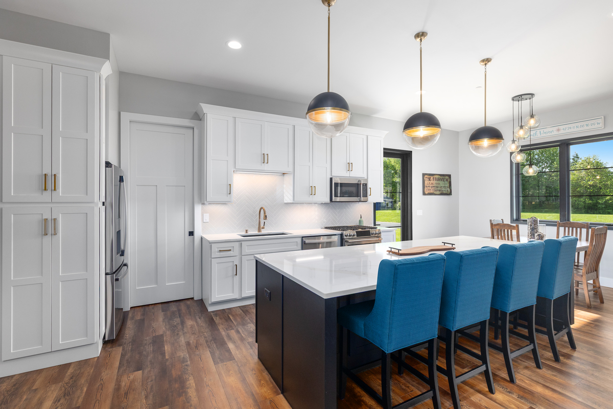 South Haven Living Kitchen and Island